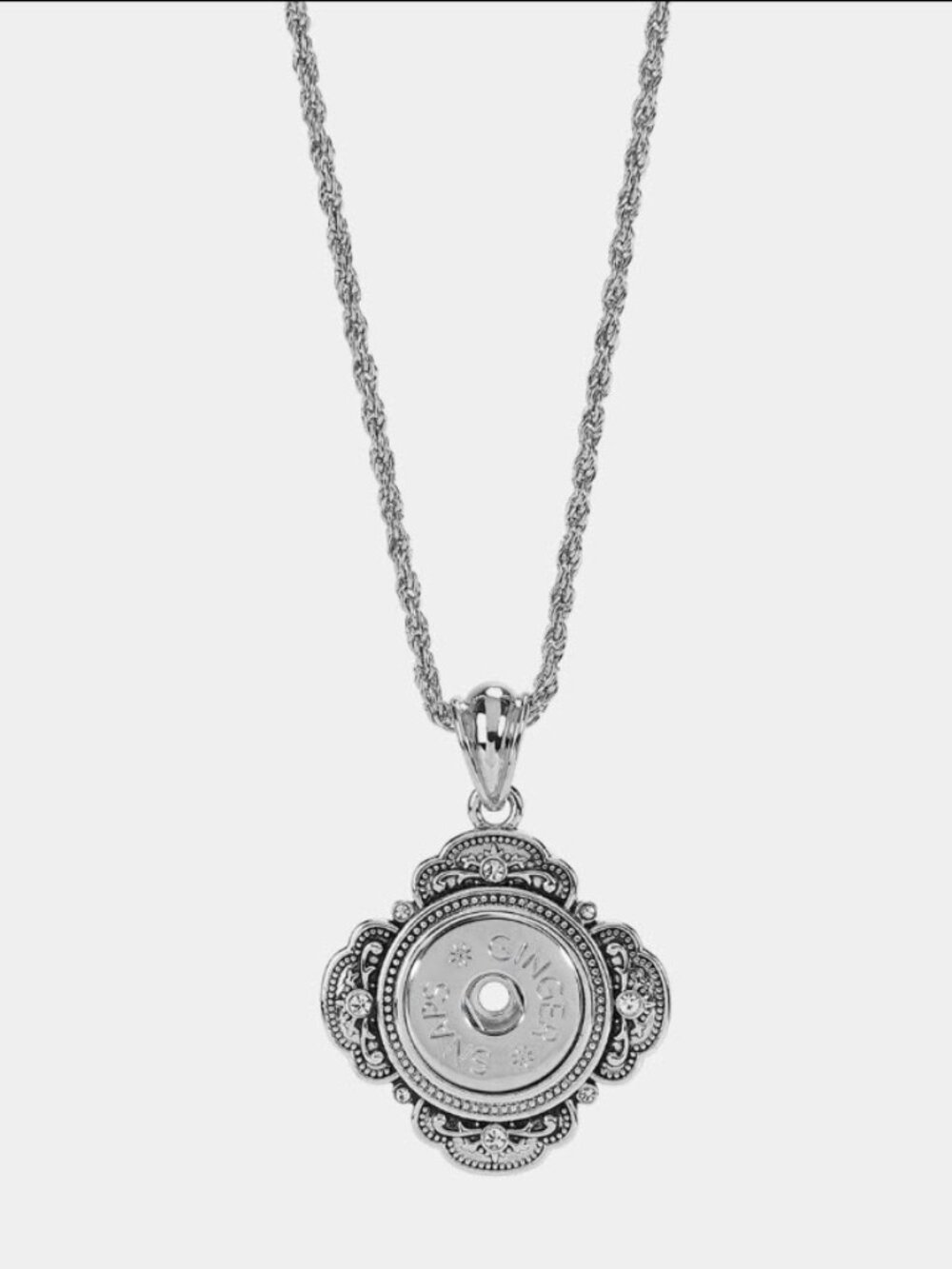 NEW Ginger SNAPS Grand Silver Necklace w/ Magnetic Clasp
